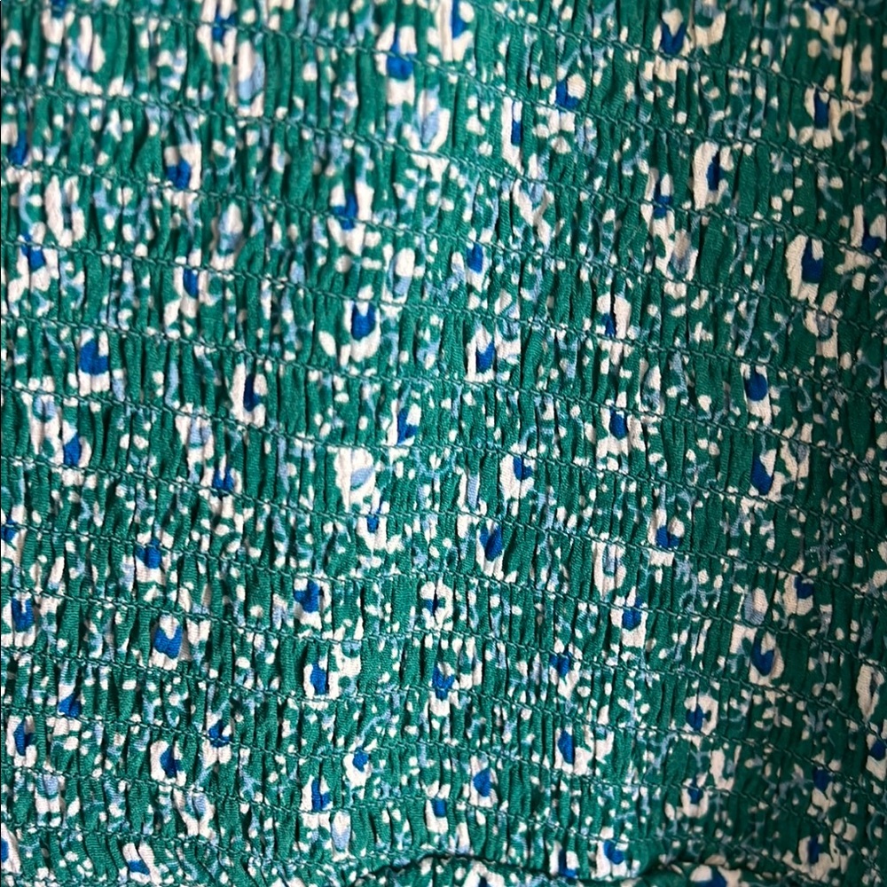 LOFT Green, Blue and White Sleeveless Romper - Picture 3 of 10